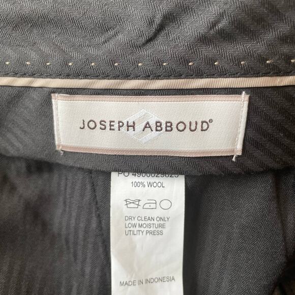 Joseph Abboud Gray 100% Wool Straight Leg Cuffed Dress Pant - Size 36R - Picture 13 of 16